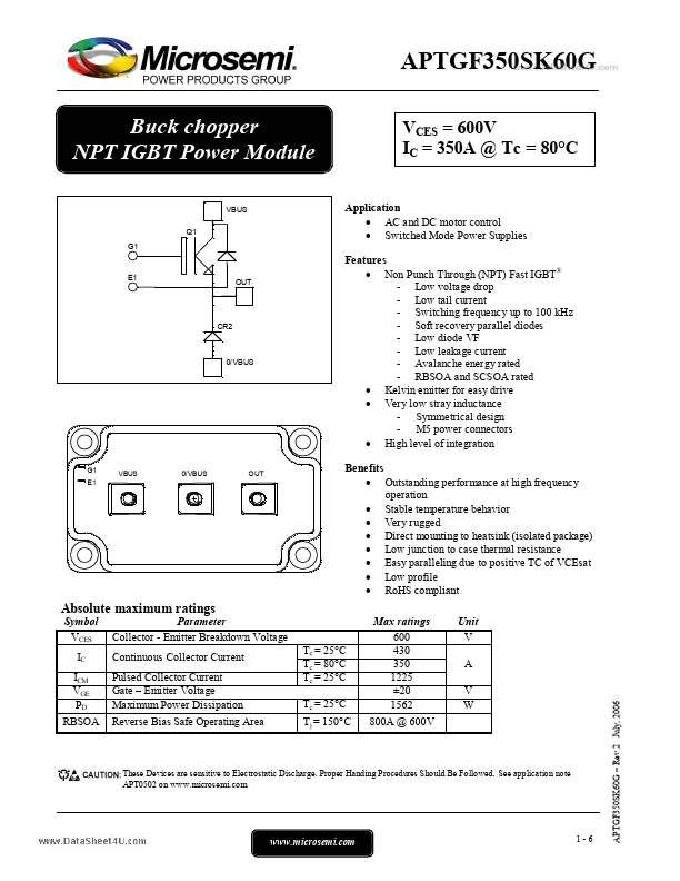 APTGF350SK60G