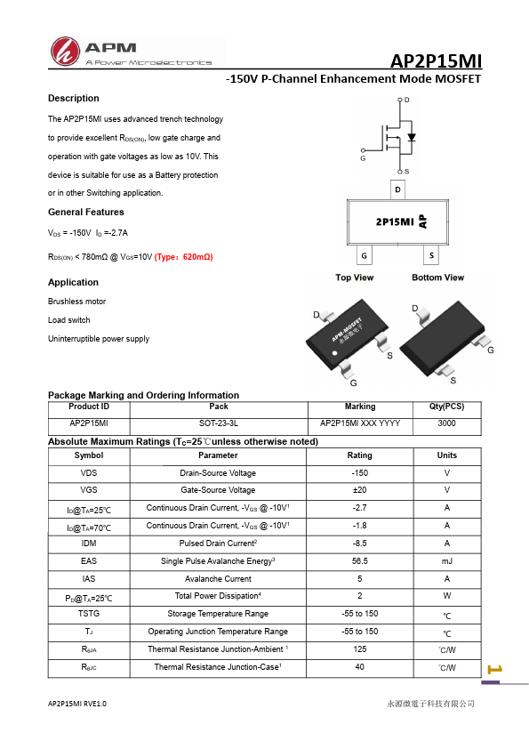 AP2P15MI Datasheet Preview