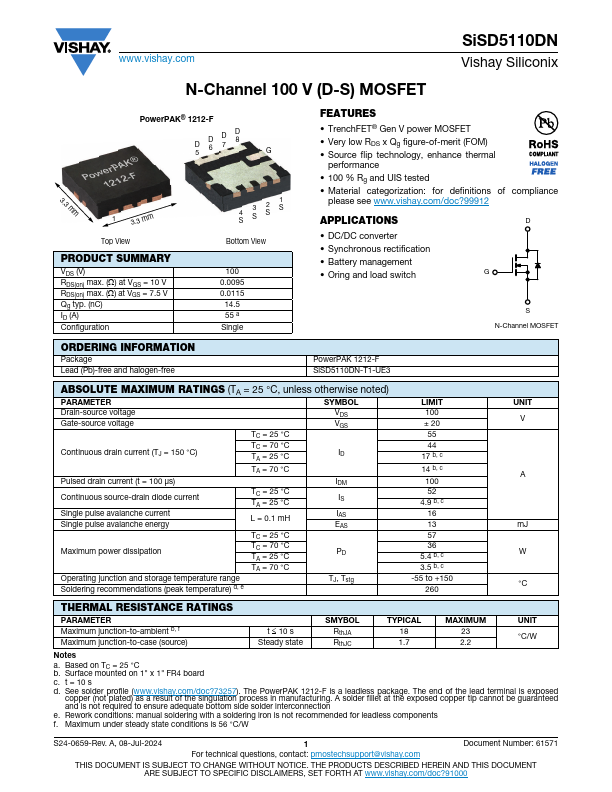 SiSD5110DN Datasheet Preview