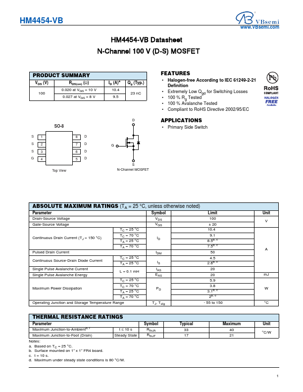 HM4454 Datasheet Preview