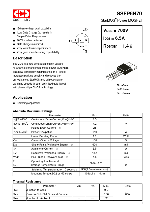 SSFP6N70