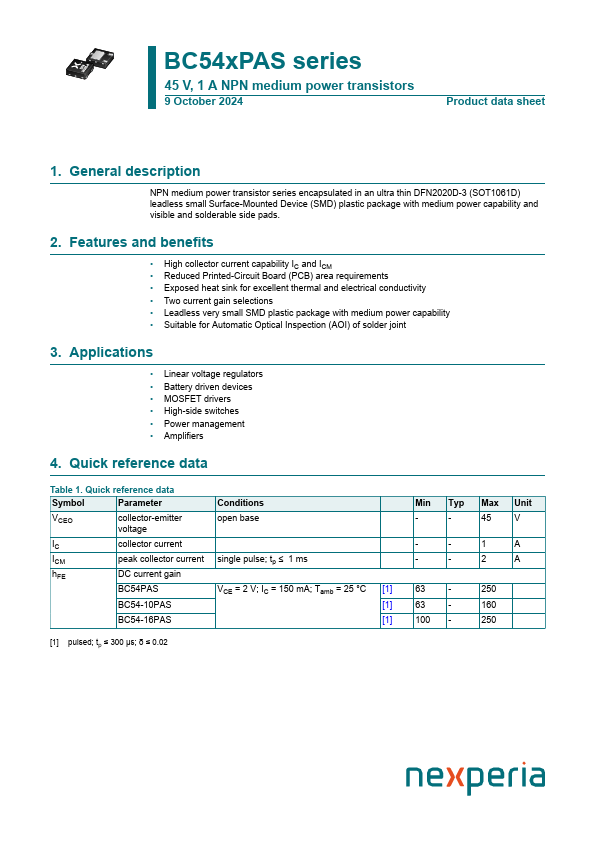BC54PAS Datasheet Preview