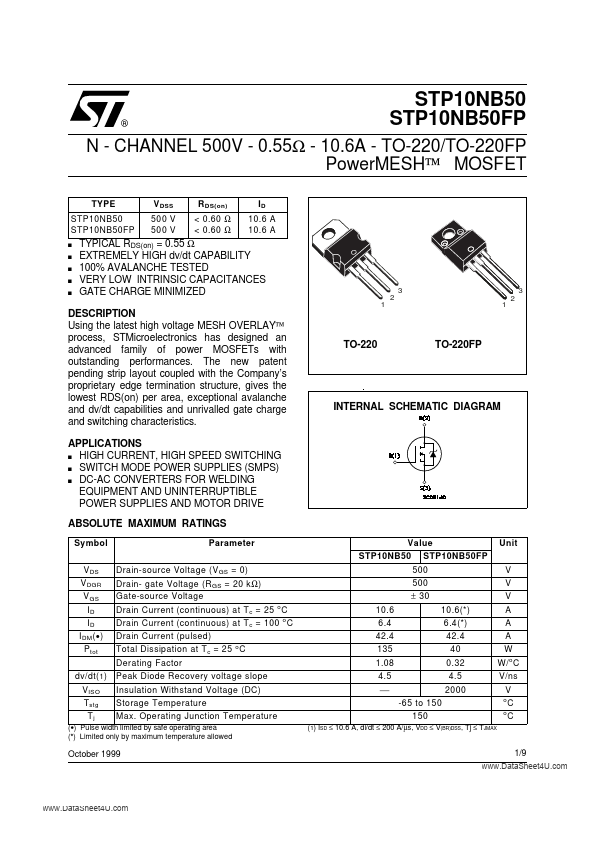 STP10NB50FP