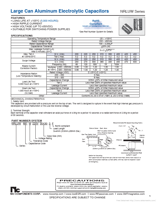 NRLUW331M450V25X50SF