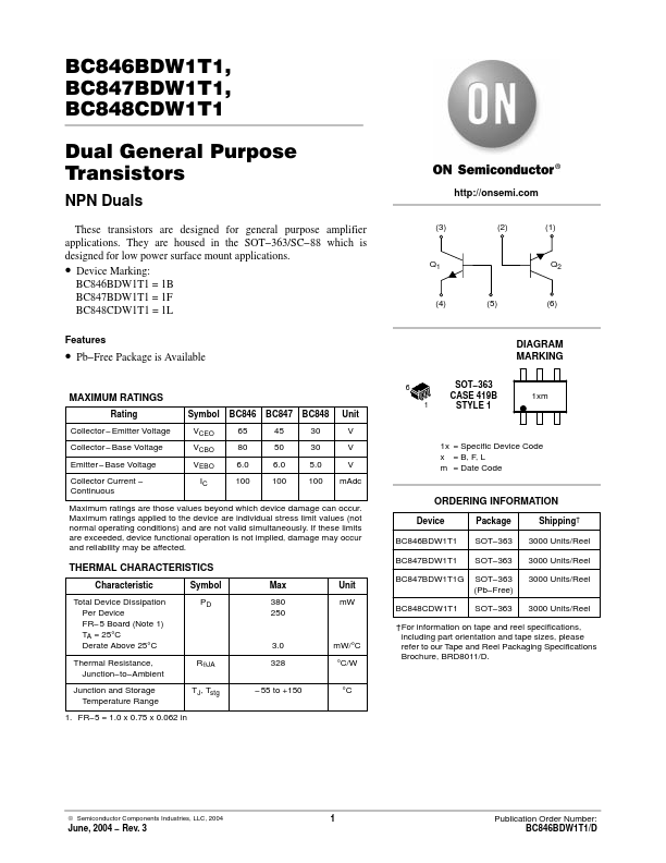 BC846BDW1T1