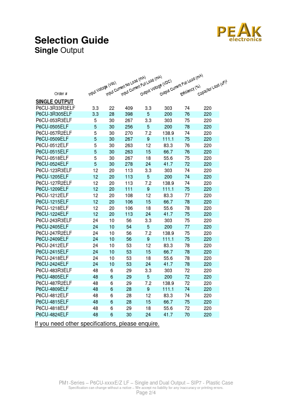 datasheet Preview Page 2