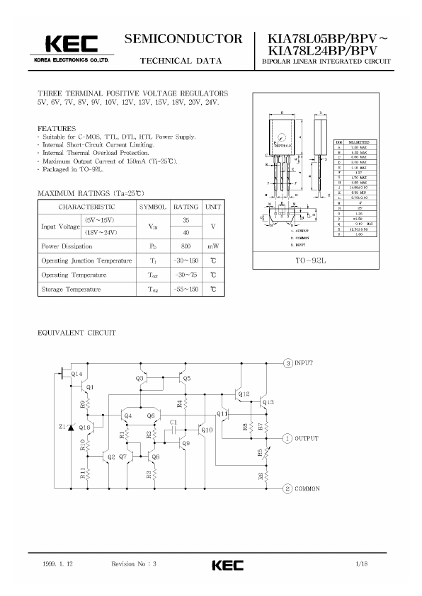 KIA78L18BPV