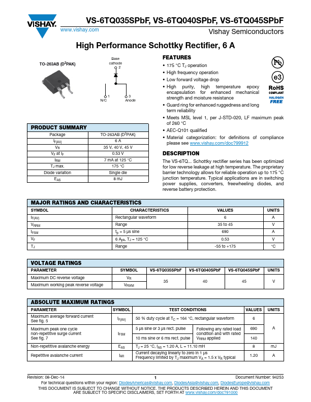 VS-6TQ045SPbF