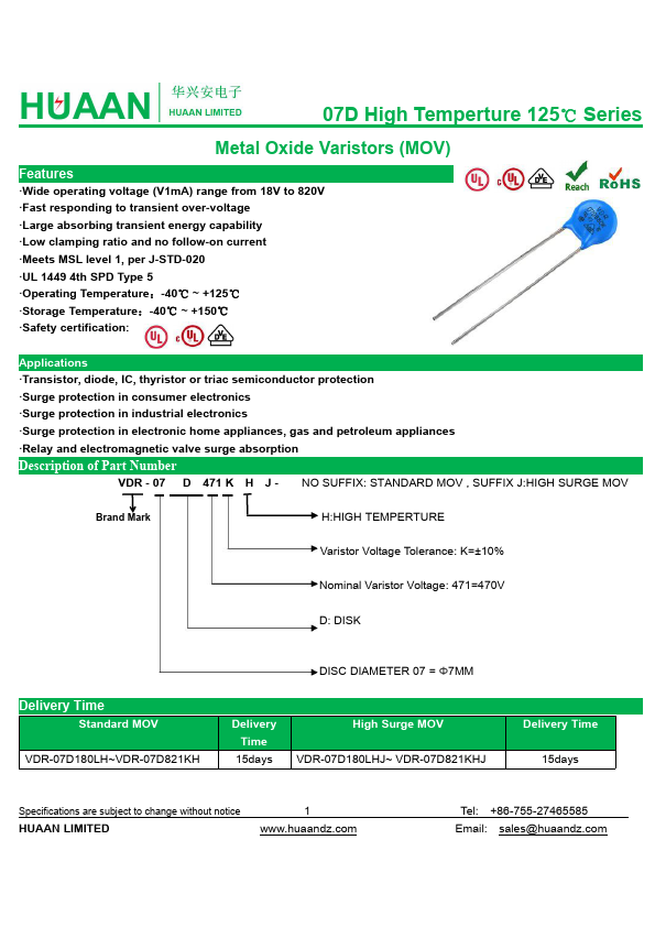 VDR-07D820KHJ