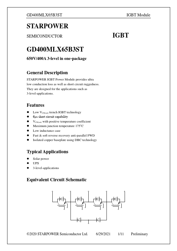 GD400MLX65B3ST Datasheet Preview