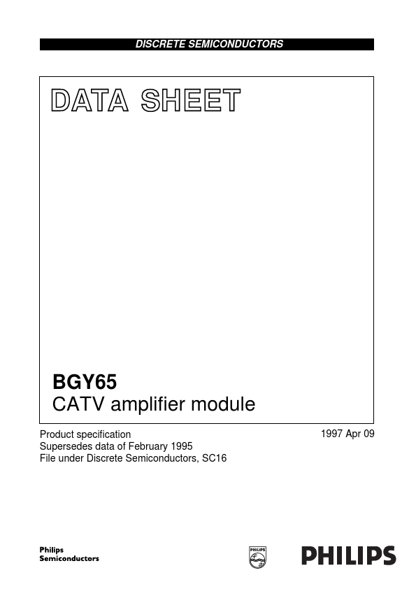 BGY65 Datasheet Preview