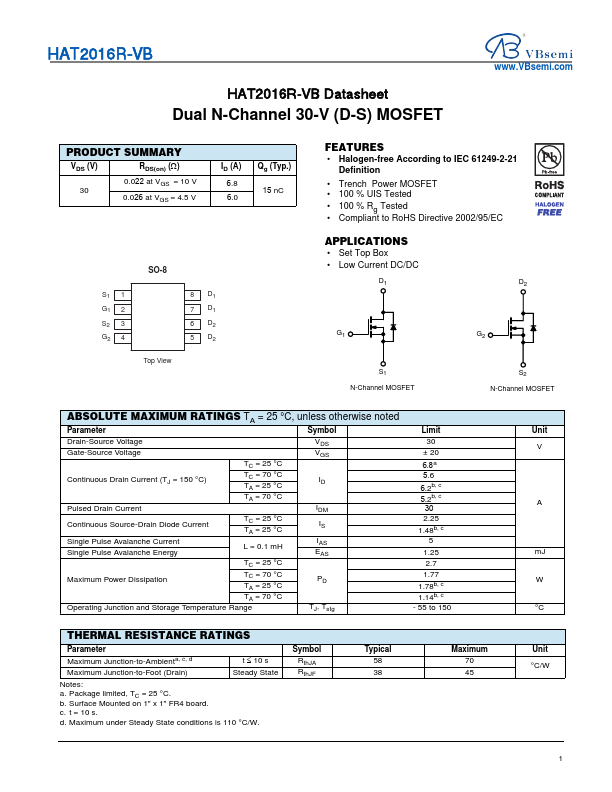 HAT2016R Datasheet Preview
