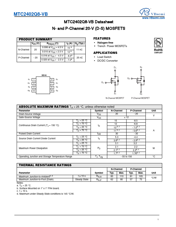 MTC2402Q8 Datasheet Preview