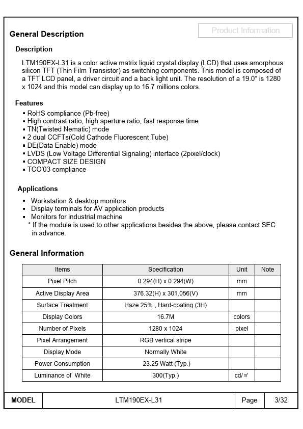 LTM190EX-L31