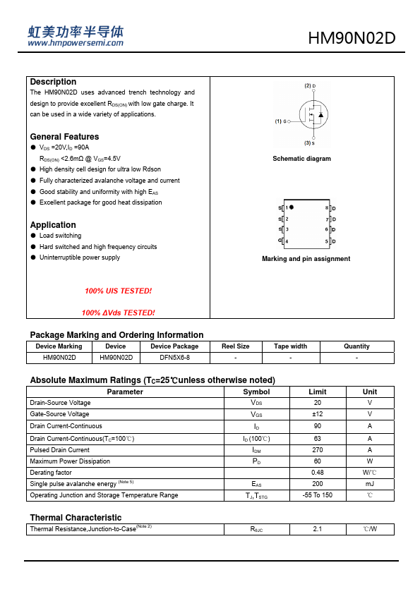 HM90N02D Datasheet Preview