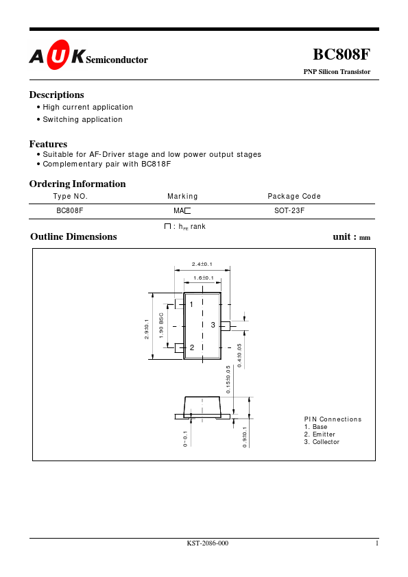 BC808F Datasheet Preview