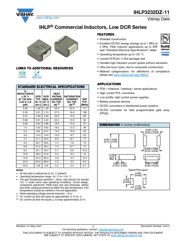 IHLP3232DZ-11 Datasheet Preview