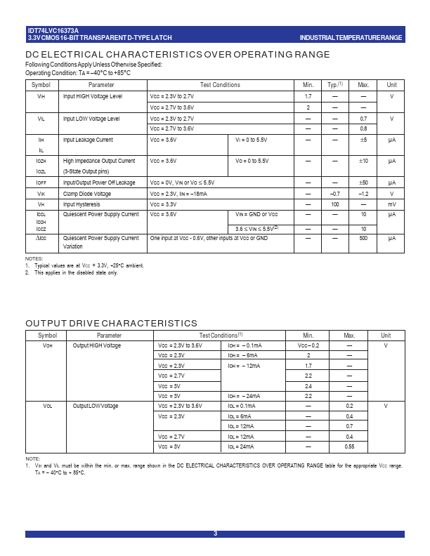 IDT74LVC16373A