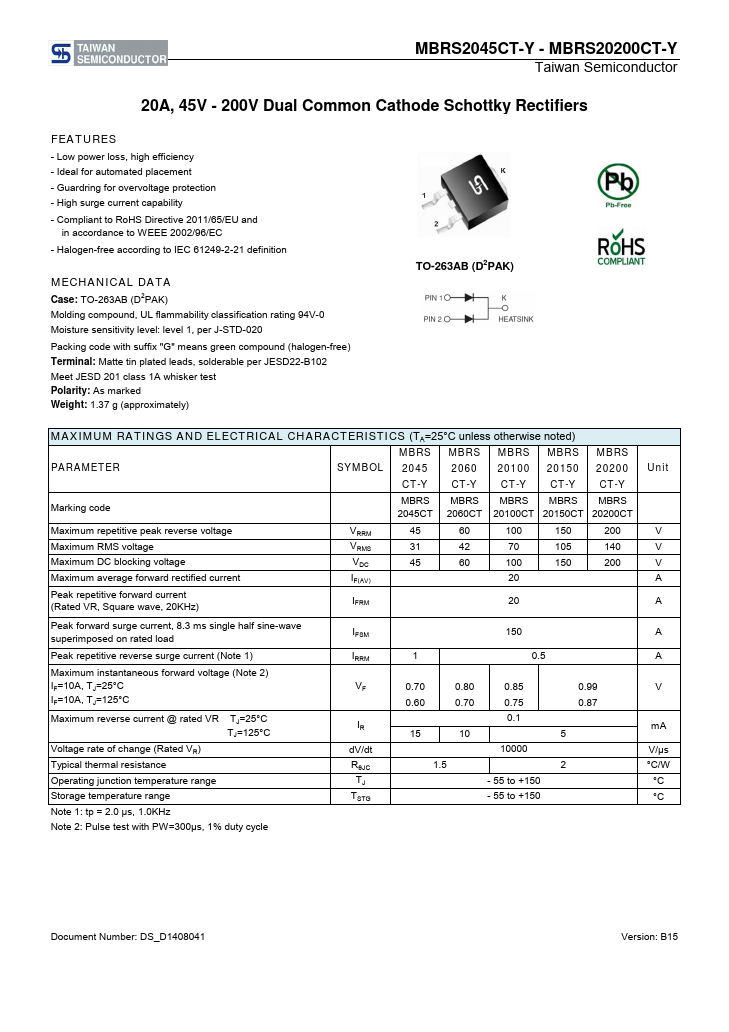 MBRS2045CT-Y