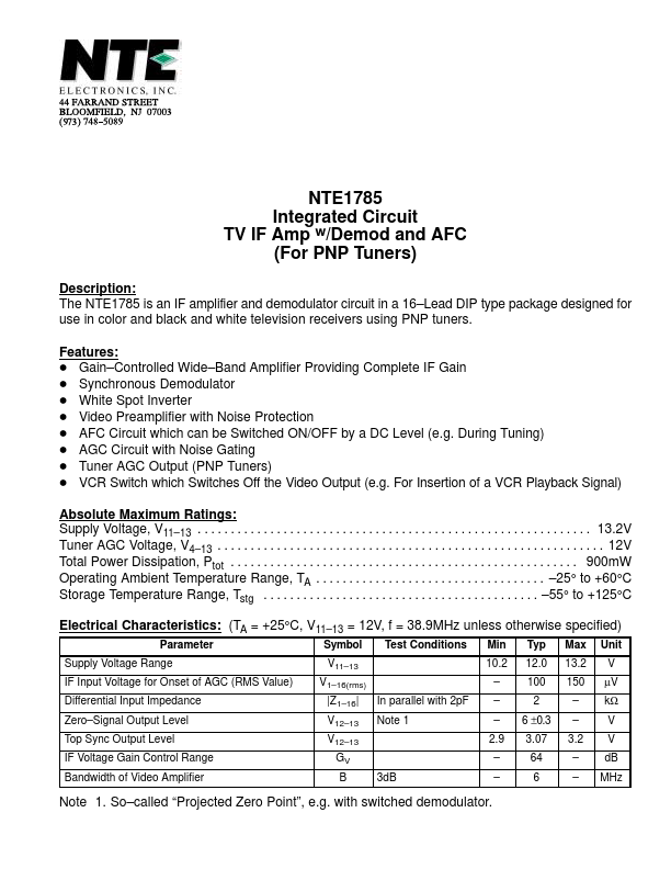 NTE1785