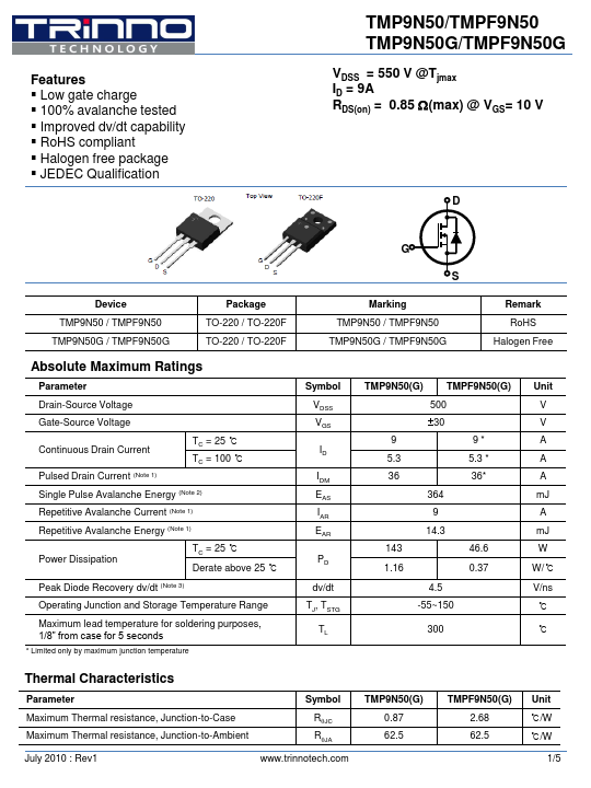 TMP9N50G