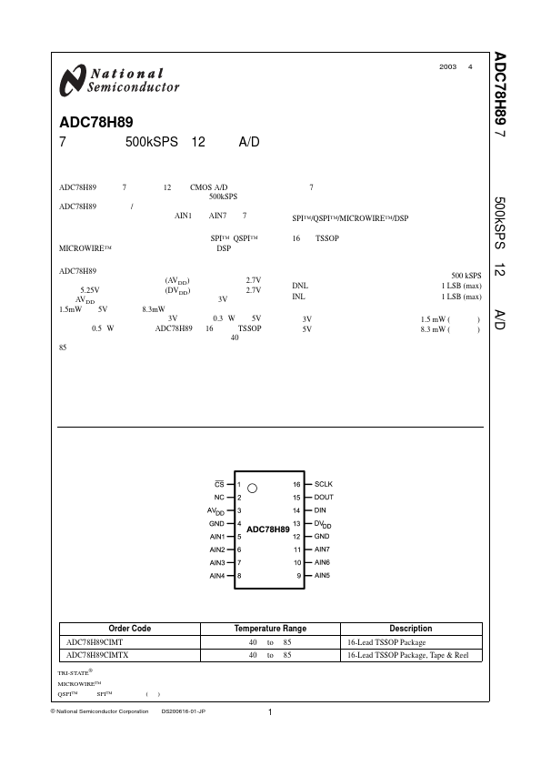 ADC78H89