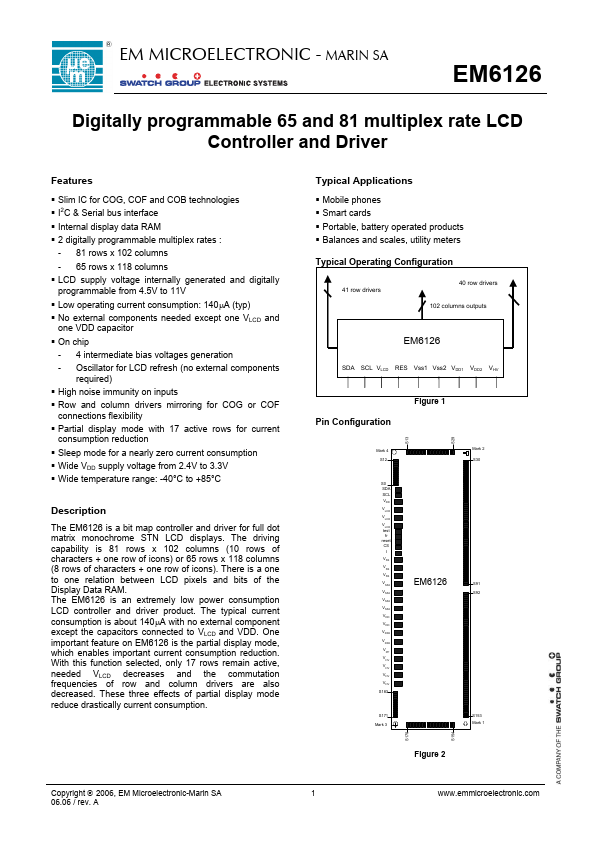 EM6126 Datasheet Preview