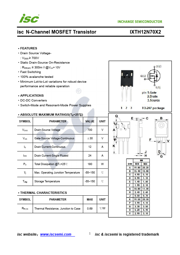 IXTH12N70X2