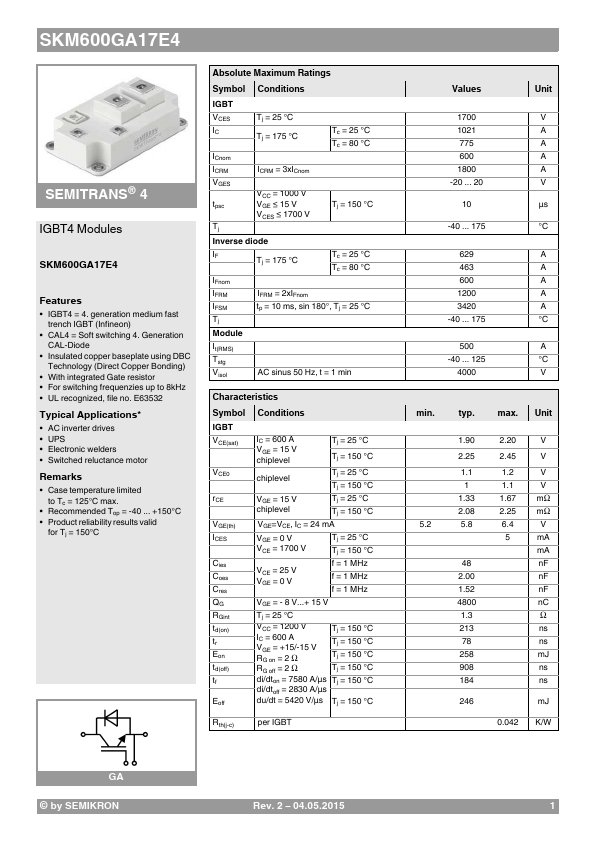 SKM600GA17E4