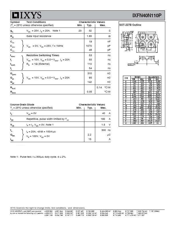 IXFN40N110P