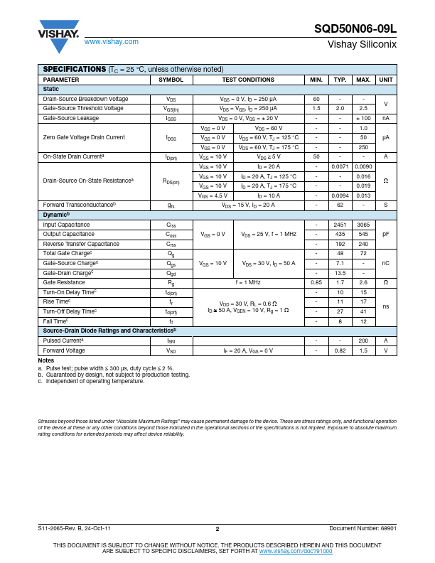 SQD50N06-09L