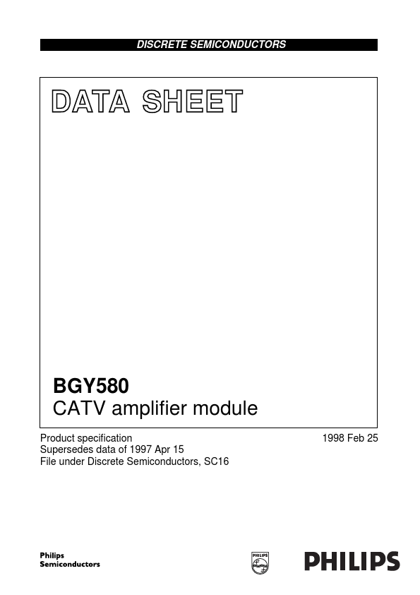 BGY580 Datasheet Preview