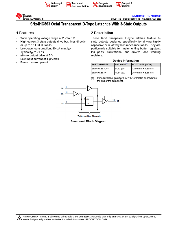 SN74HC563