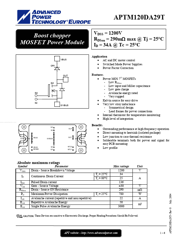 APTM120DA29T