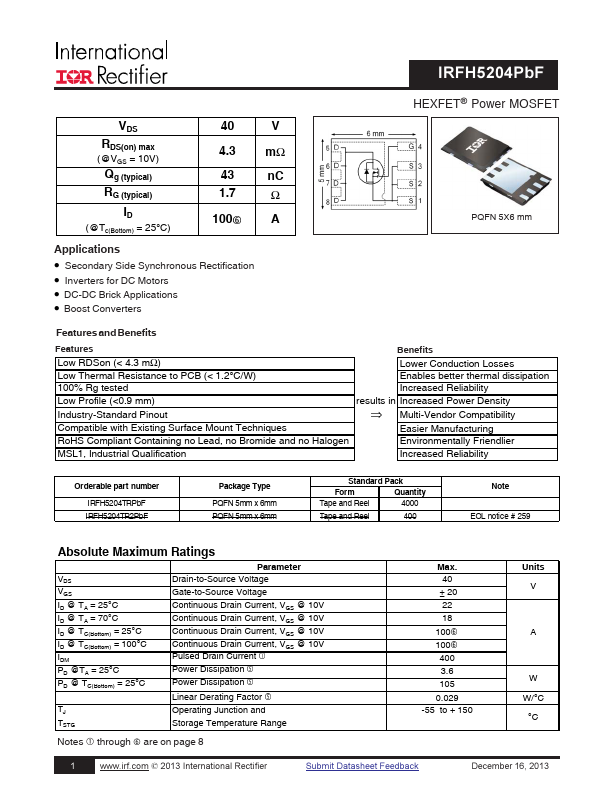 IRFH5204PbF