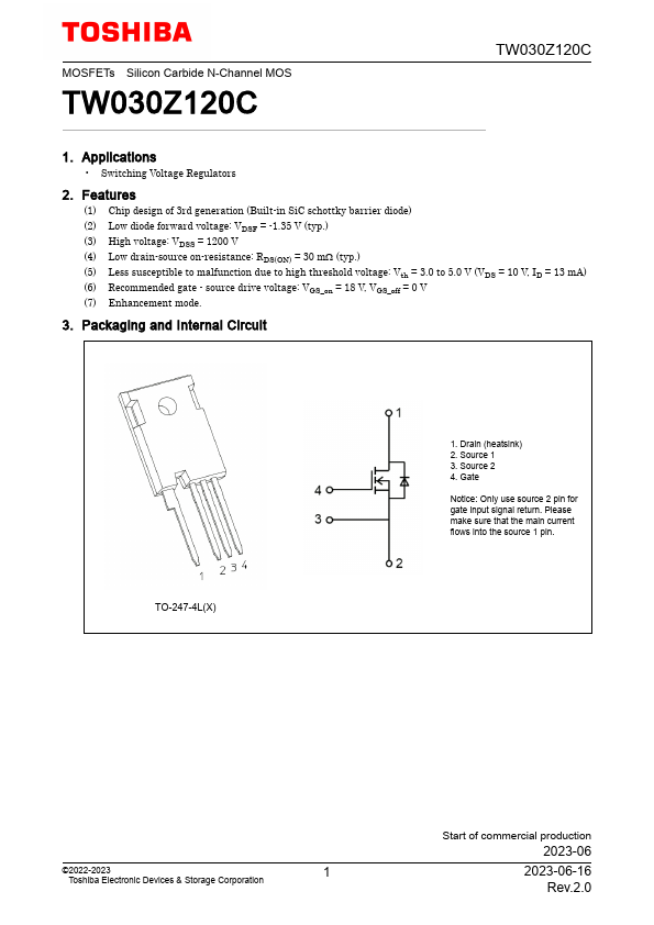 TW030Z120C Datasheet Preview