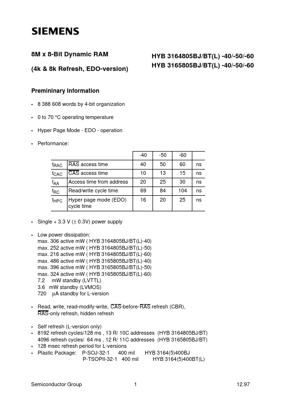 HYB3165805BT-40