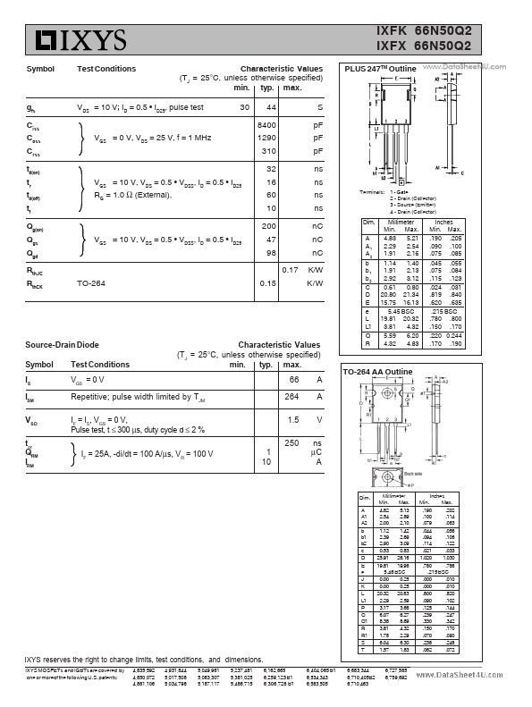 IXFK66N50Q2