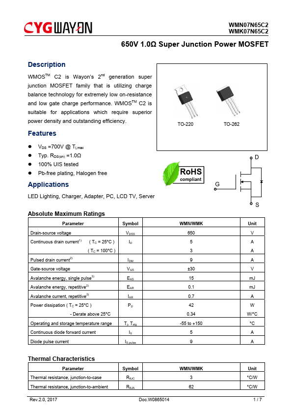 WMK07N65C2