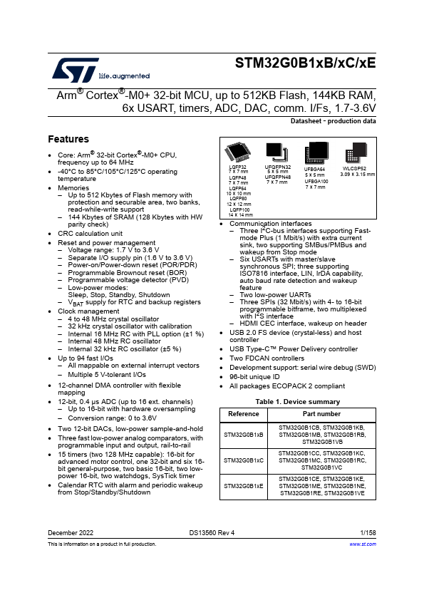 STM32G0B1VC