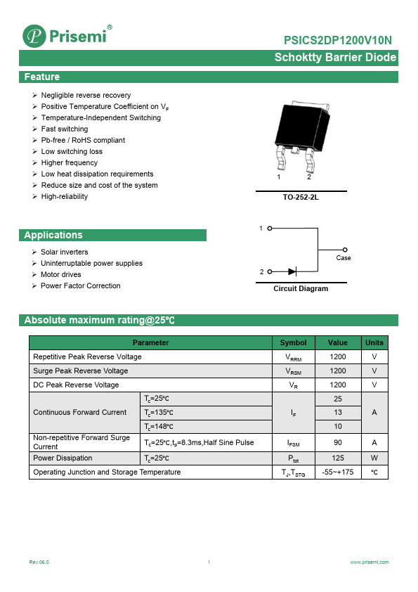 PSICS2DP1200V10N Datasheet Preview