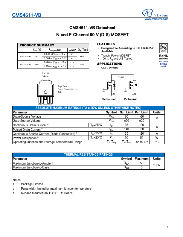 CMS4611 Datasheet Preview