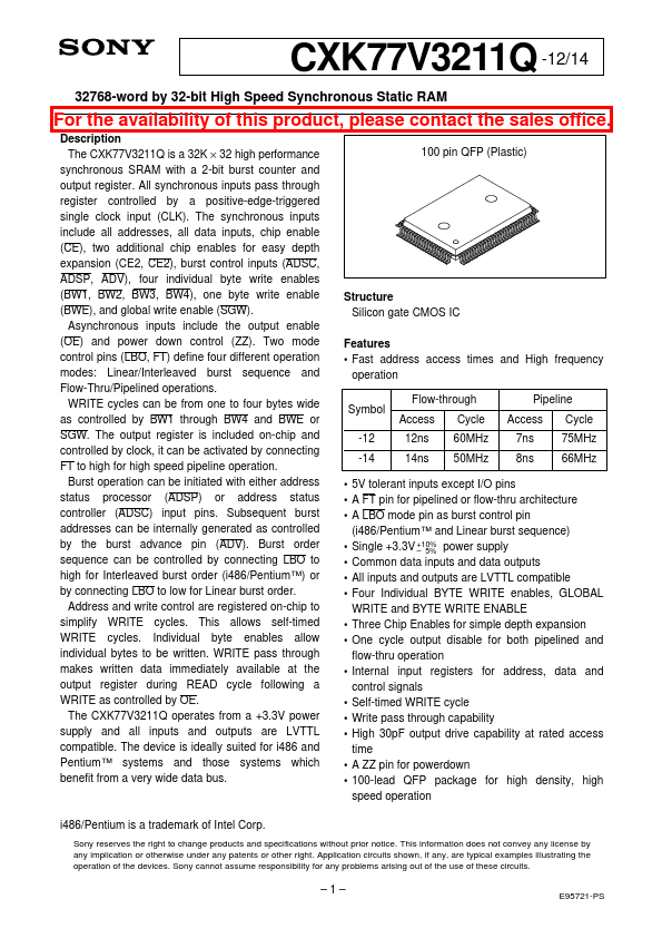 CXK77V3211Q-14