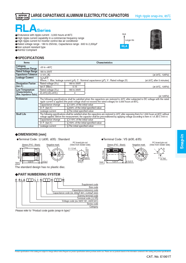 ERLA221LIN901KR40M