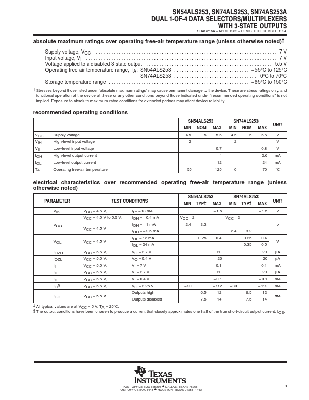 SN74ALS253