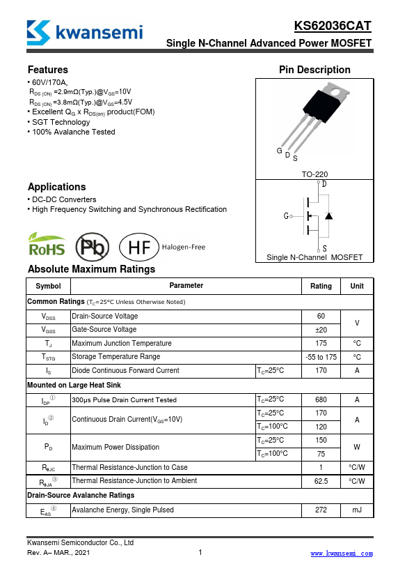 KS62036CAT Datasheet Preview