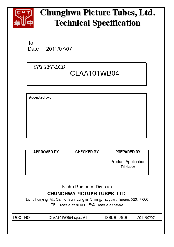 CLAA101WB04