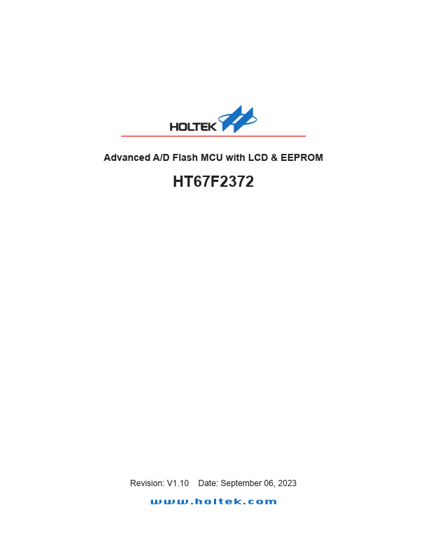 HT67F2372 Datasheet Preview