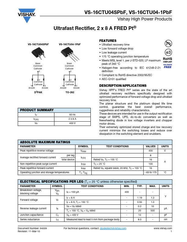 VS-16CTU04SPbF