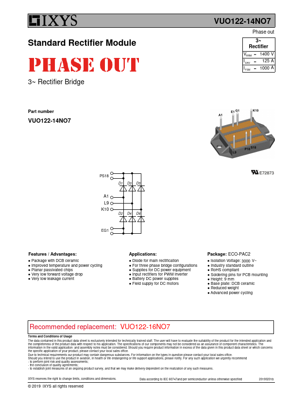 VUO122-14NO7 Datasheet Preview
